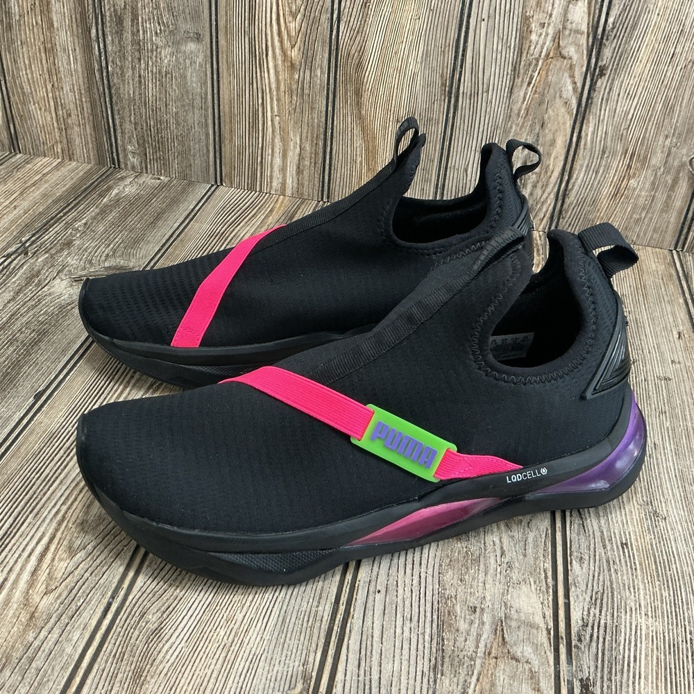 Puma LQDce Shatter Mid Multicolored Women's Black- Fluo Pink- Fluo Green Size 10